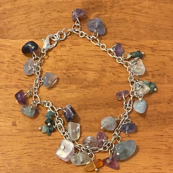 NEW Fluorite crystals bracelet - Picture 2 of 6